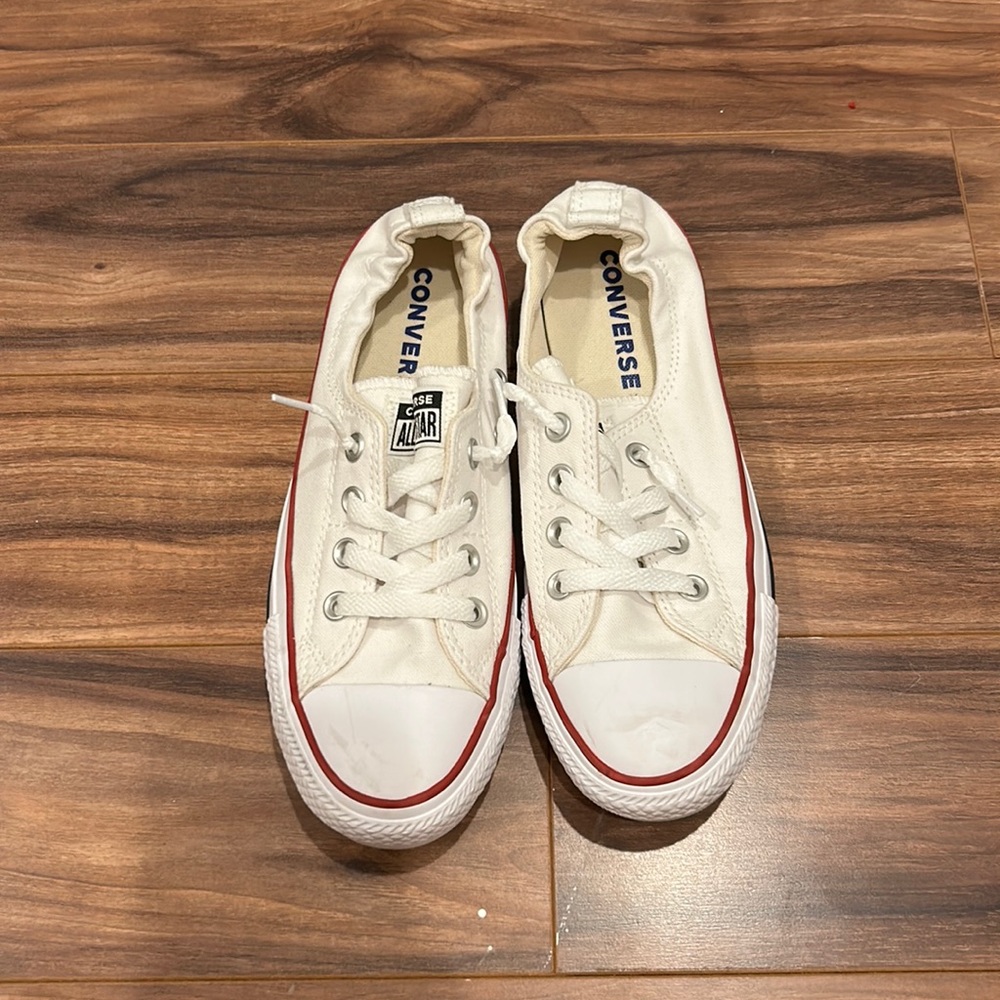 White converse shoreline sneakers